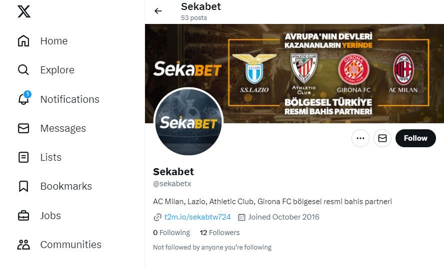 Sekabet Twitter